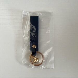 Dark Blue & Gold Duck Keychain Wristlet